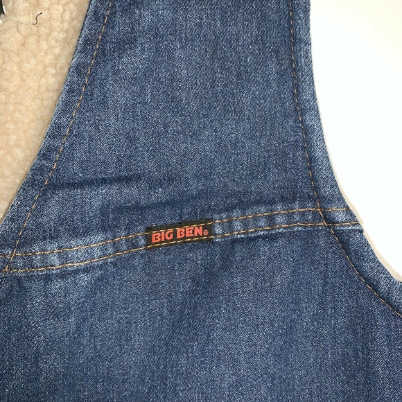 Vtg Big Ben Sherpa Lined Denim Vest Mens Medium - Picture 8 of 8